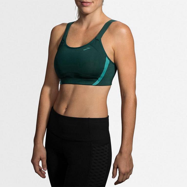 Brooks Jubralee NZ - Women's Running Bra - Green (59748-MQXI)